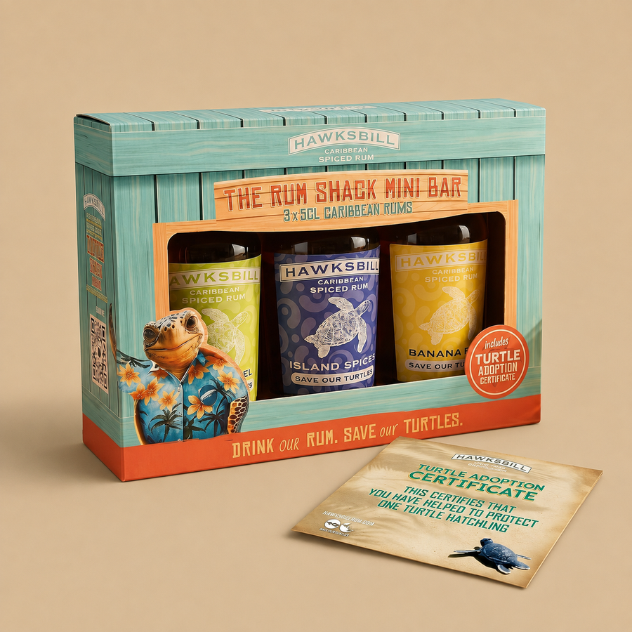 Hawksbill Caribbean Rum Miniature Gift Set 3 x 5cl (Hawksbill Rum Selection)