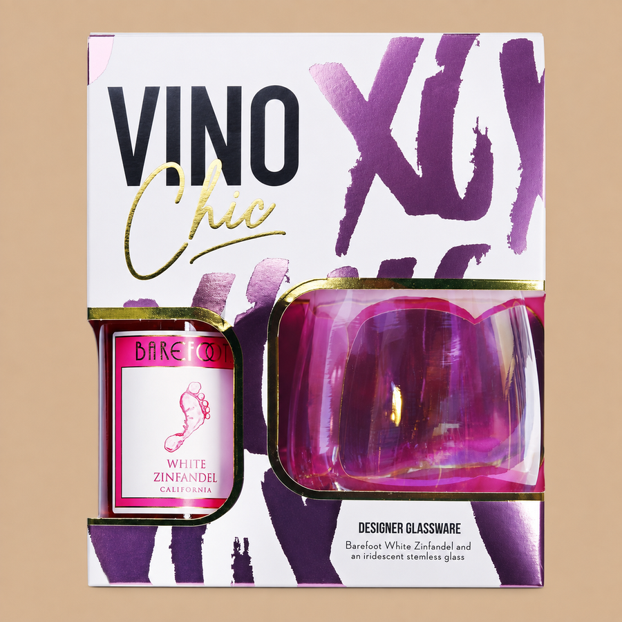 Barefoot Vino Chic White Zinfandel Wine Gift Set