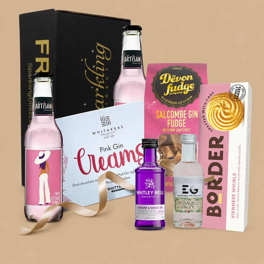 Sparkling Direct Pink Gin & Chocolate Hamper (Pink Gin Gift Set)