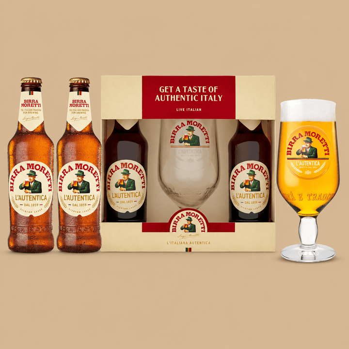 Birra Moretti Lager & Glass Set