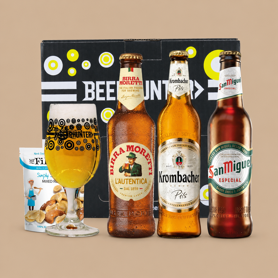 Beerhunter Premium European Lager Beer Gift Set