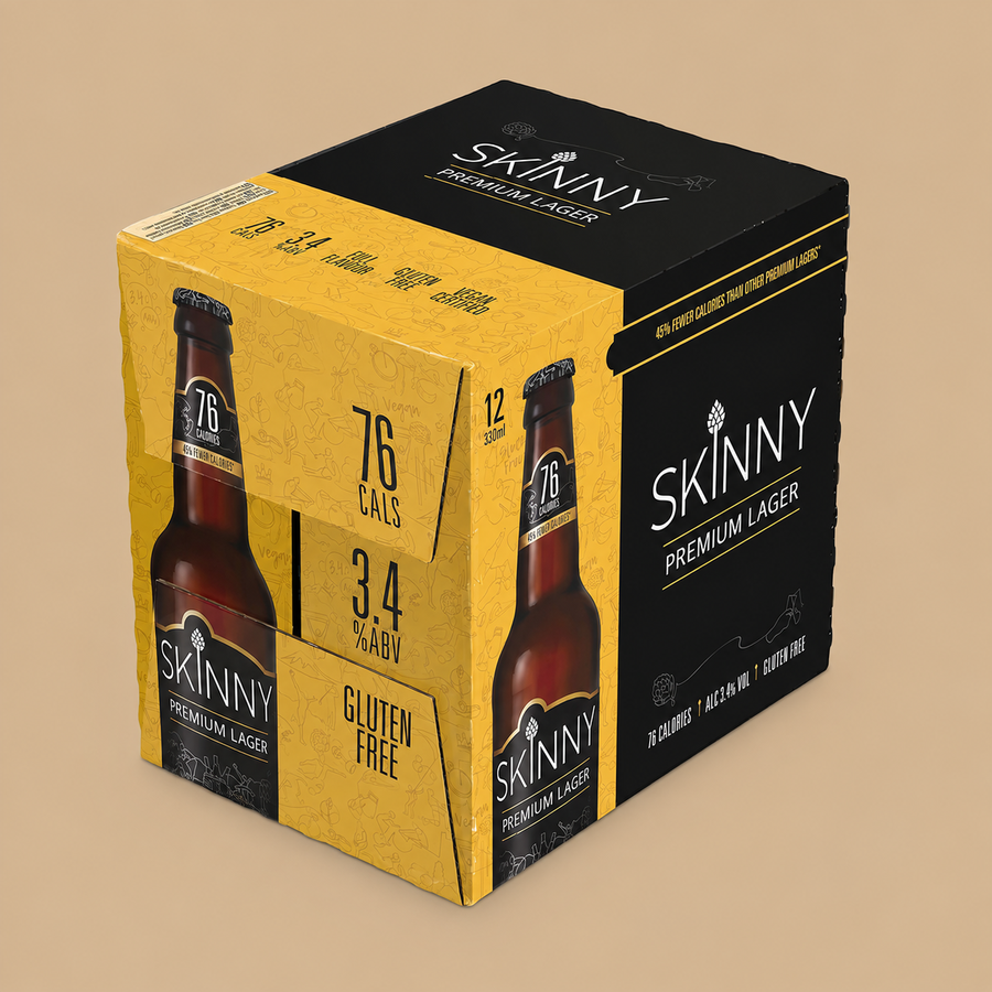 SkinnyBrands Skinny Lager Beer Pack (Pack of 12)