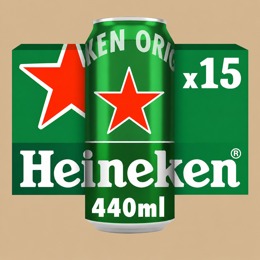 Heineken Premium Lager Beer (Pack of 15)