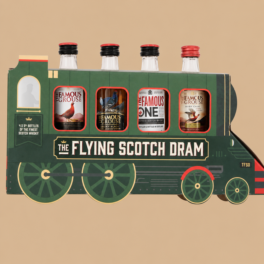 Famous Grouse Flying Scotch Dram Whiskey Set