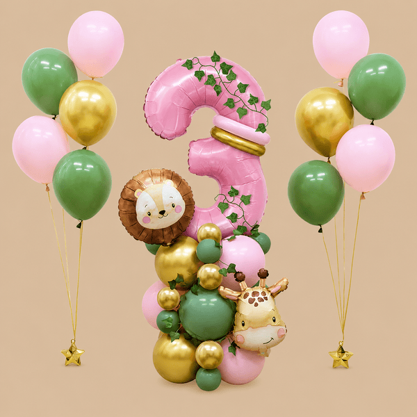 3rd Birthday Animal Balloon Decoration Set