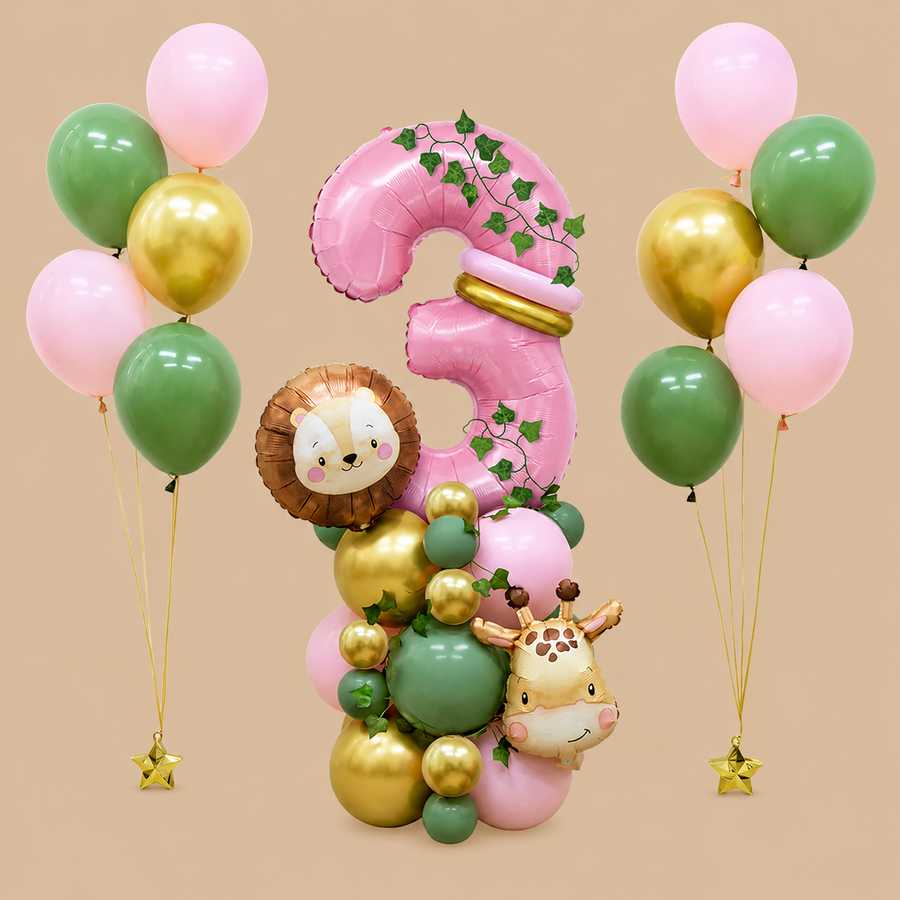 3rd Birthday Animal Balloon Decoration Set