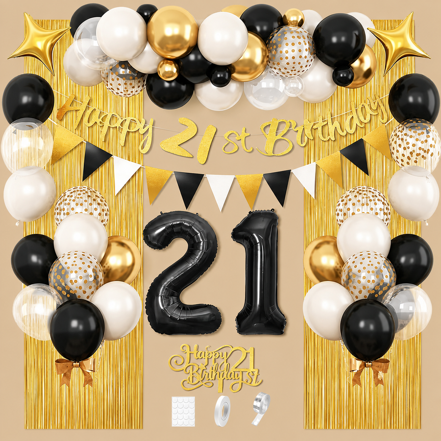 21st Birthday Balloon Decoration Set