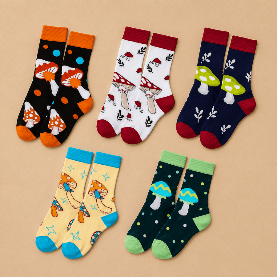 Mushroom Novelty Crew Socks
