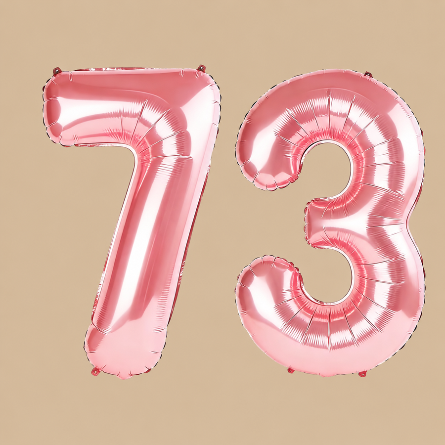 73rd Birthday Jewelry Pink Number Balloons