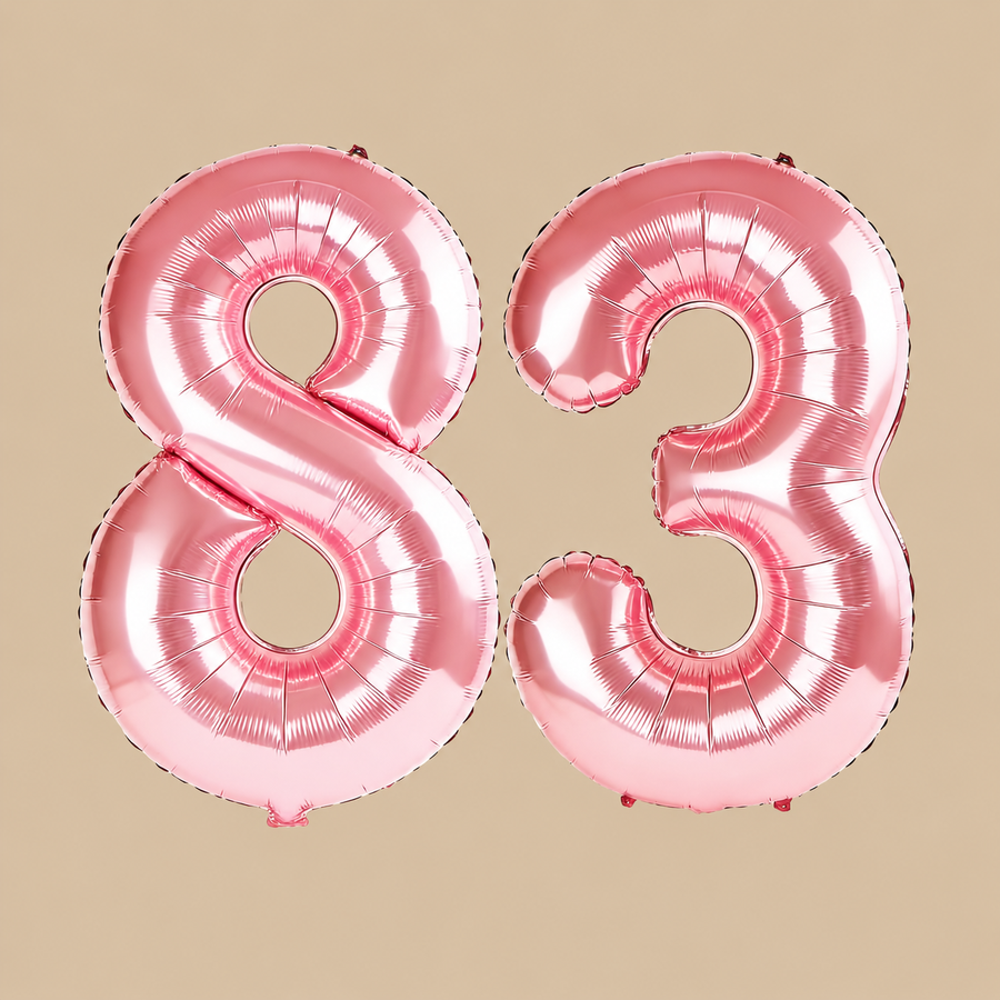 83rd Birthday Jewelry Pink Number Balloons
