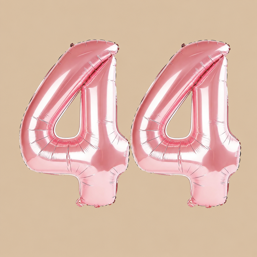 44th Birthday Jewelry Pink Number Balloons