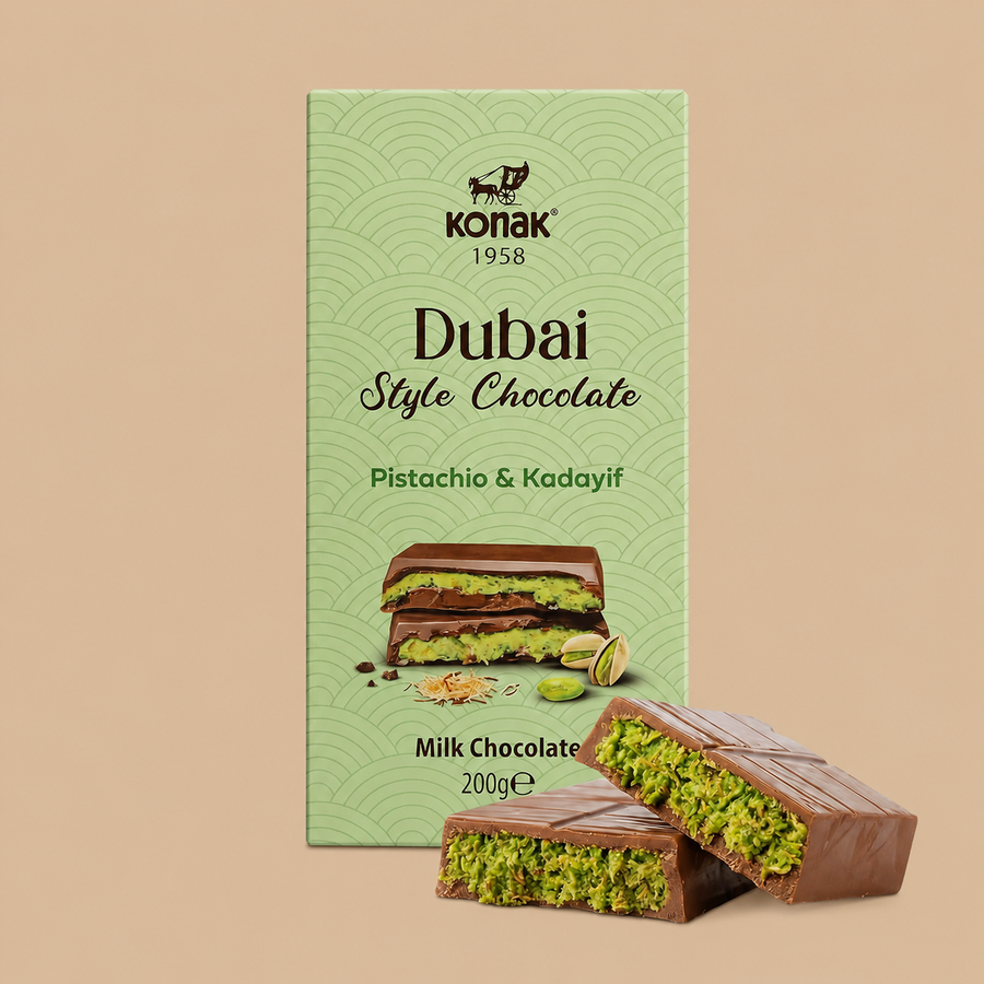 Dubai Pistachio & Kataifi Milk Chocolate Bar 200g