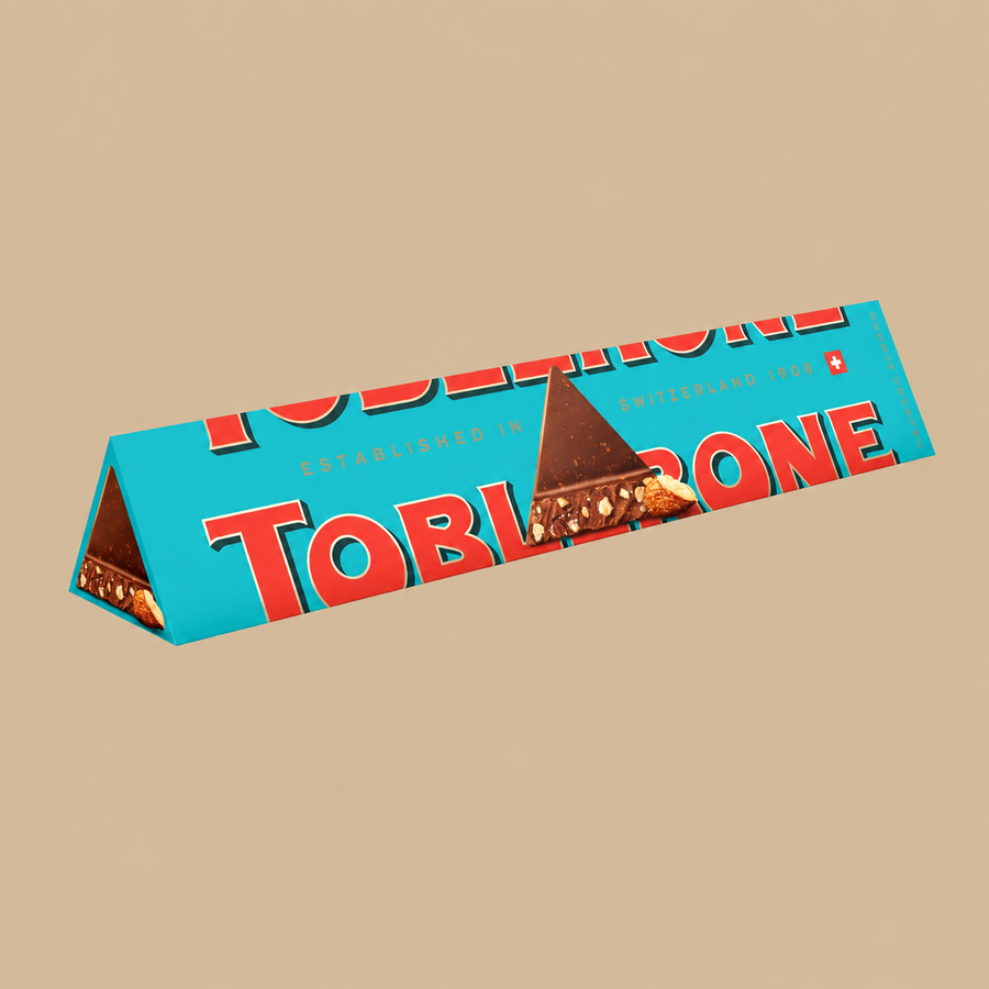 Toblerone Milk Chocolate with Honey & Almond Nougat 360g – 1 Pack