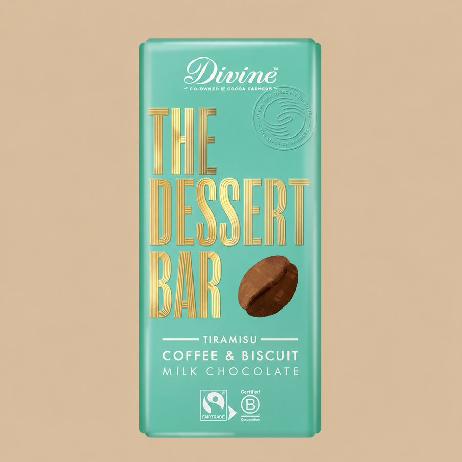 Divine Tiramisu Milk Chocolate Dessert Bar 180g - 1 Pack