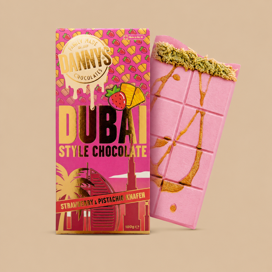 Danny’s Dubai Strawberry & Pistachio Chocolate Bar 190g