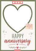 Load image into Gallery viewer, Heart Frame With All Our Love Photo Upload Anniversary Card
