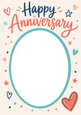 Load image into Gallery viewer, Happy Anniversary Hearts Photo Upload Birthday Card
