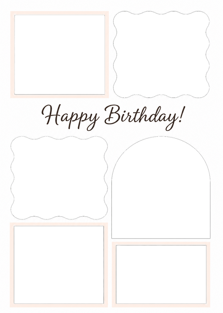 6 Photo Upload Birthday Card - Create Your Own