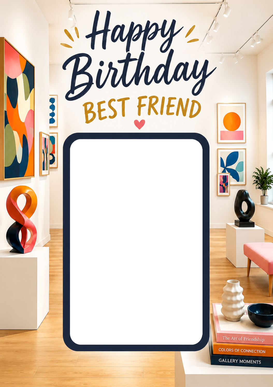 Heartfelt Hug Photo Upload Birthday Card for Best Friend