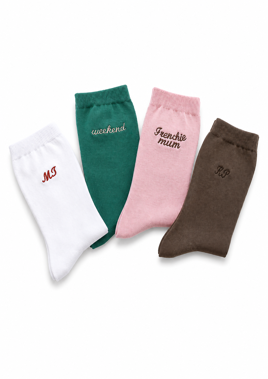 Personalised Embroidered Socks: Custom Colourful Name Socks