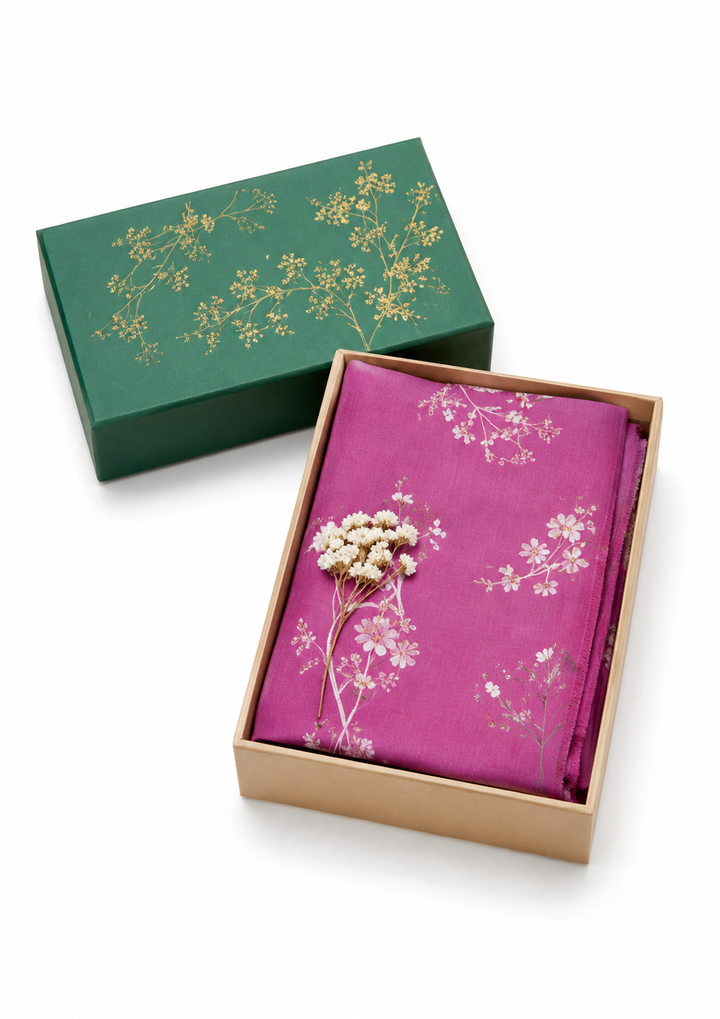 Personalised Rose Gold Foil Birth Flower Scarf