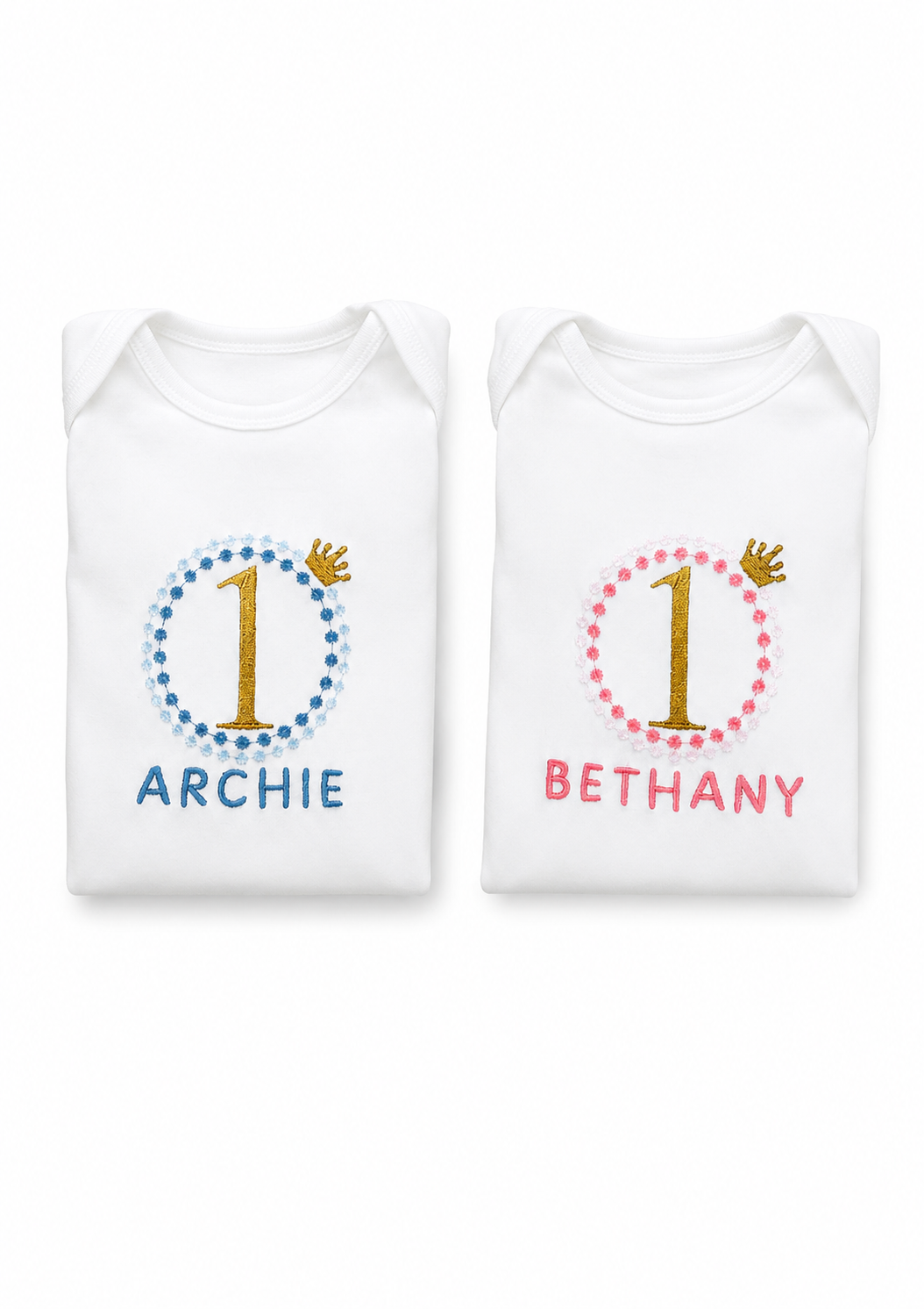 Personalised First Birthday Embroidered Vest