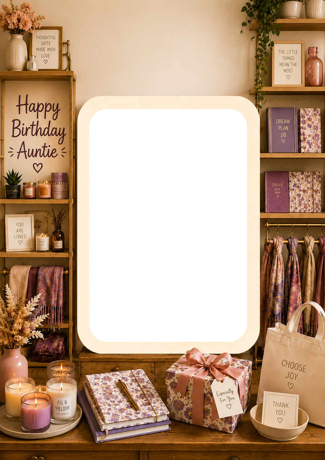 Gift Boutique Photo Upload Birthday Card for Auntie