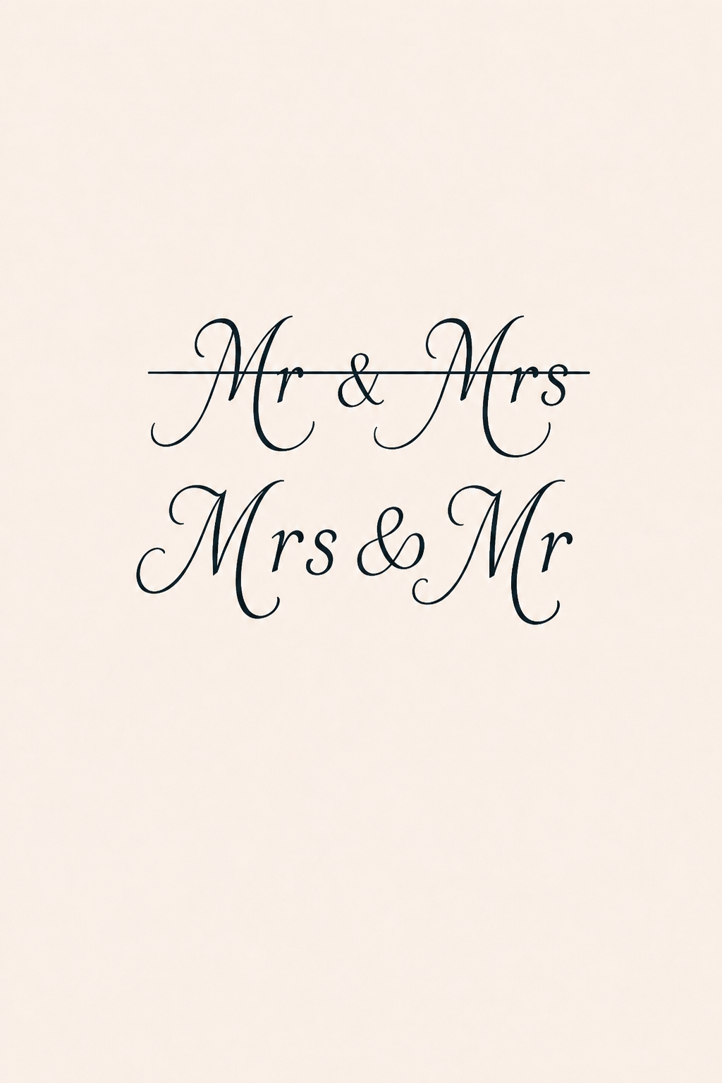 Elegant Script Design Wedding Card