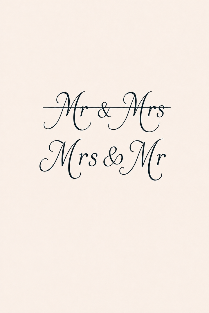 Elegant Script Design Wedding Card