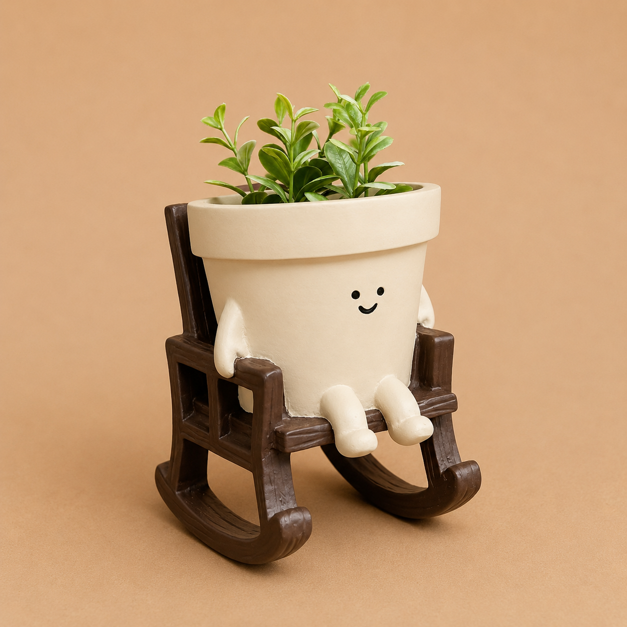 Cute Rocking Chair Plant Pots Large Smily Face Planter