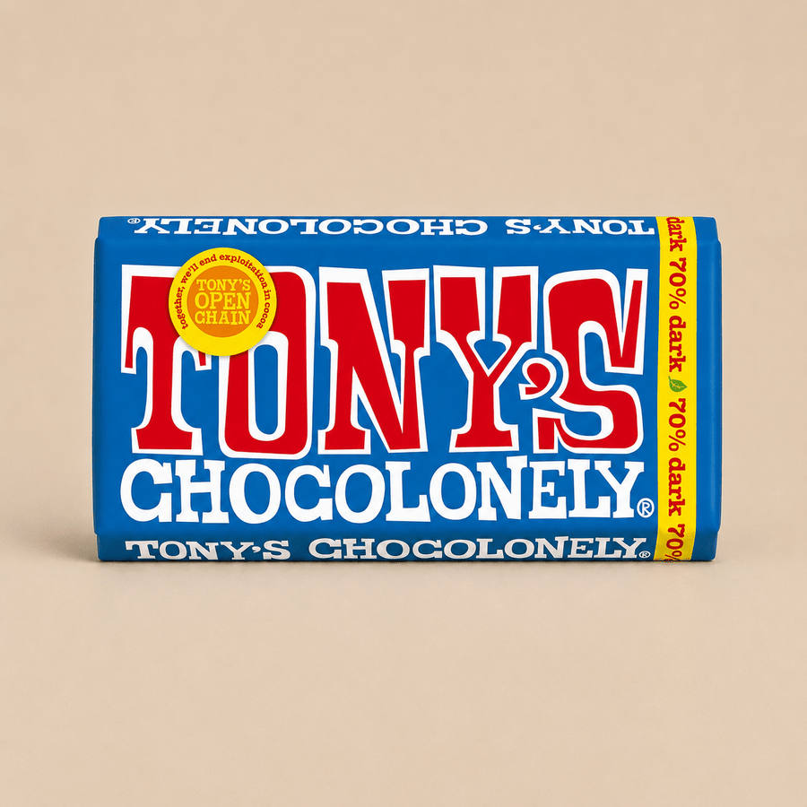 Tony's Chocolonely Dark Chocolate Bar - 180g (70%, Vegan)