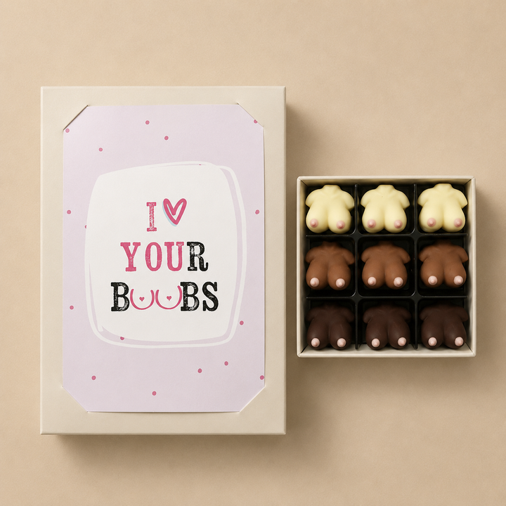 Boobies Chocolate Box with "I Love Your Boobies" Card