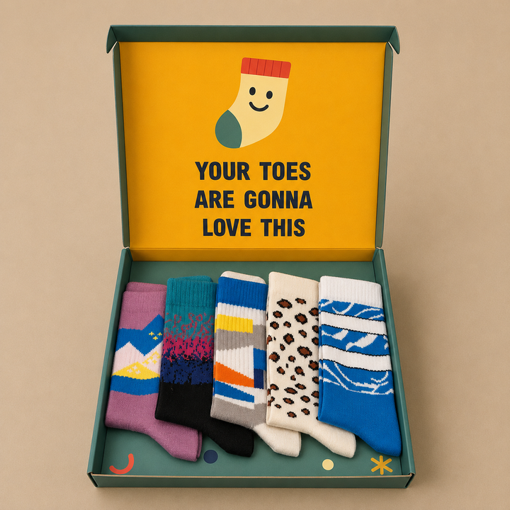 Colourful Fun Socks Gift Box – 5 Pairs