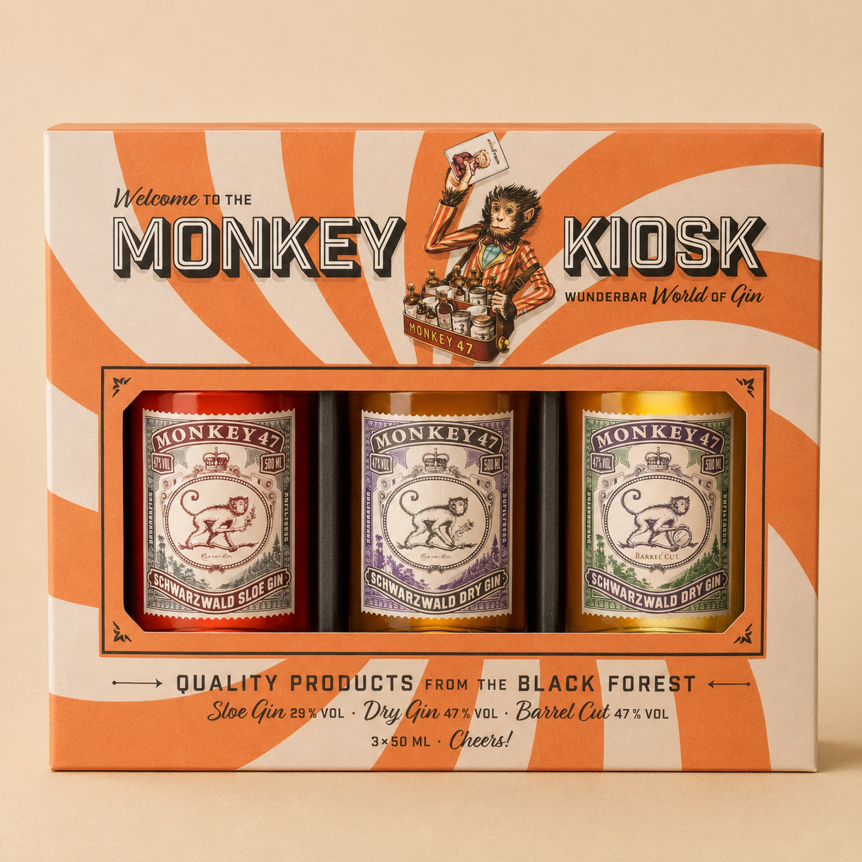 Monkey 47 Gin Kiosk Gift Set (3 x 5cl)