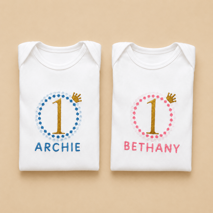 Personalised First Birthday Embroidered Vest