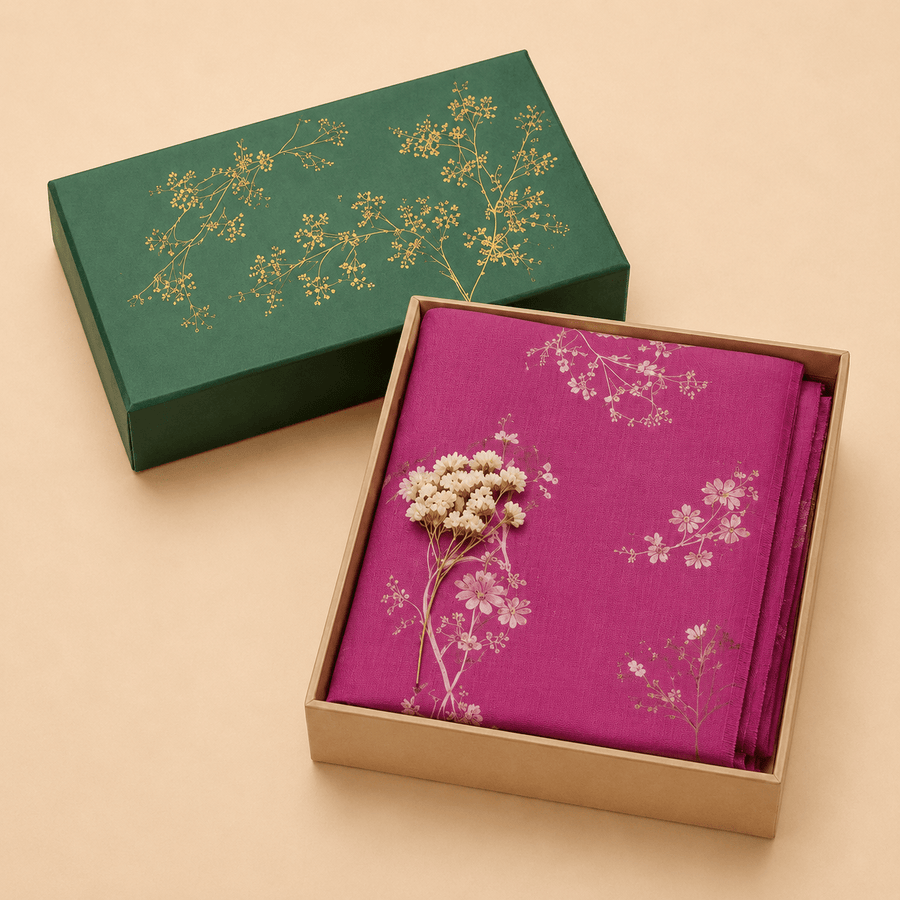 Personalised Rose Gold Foil Birth Flower Scarf