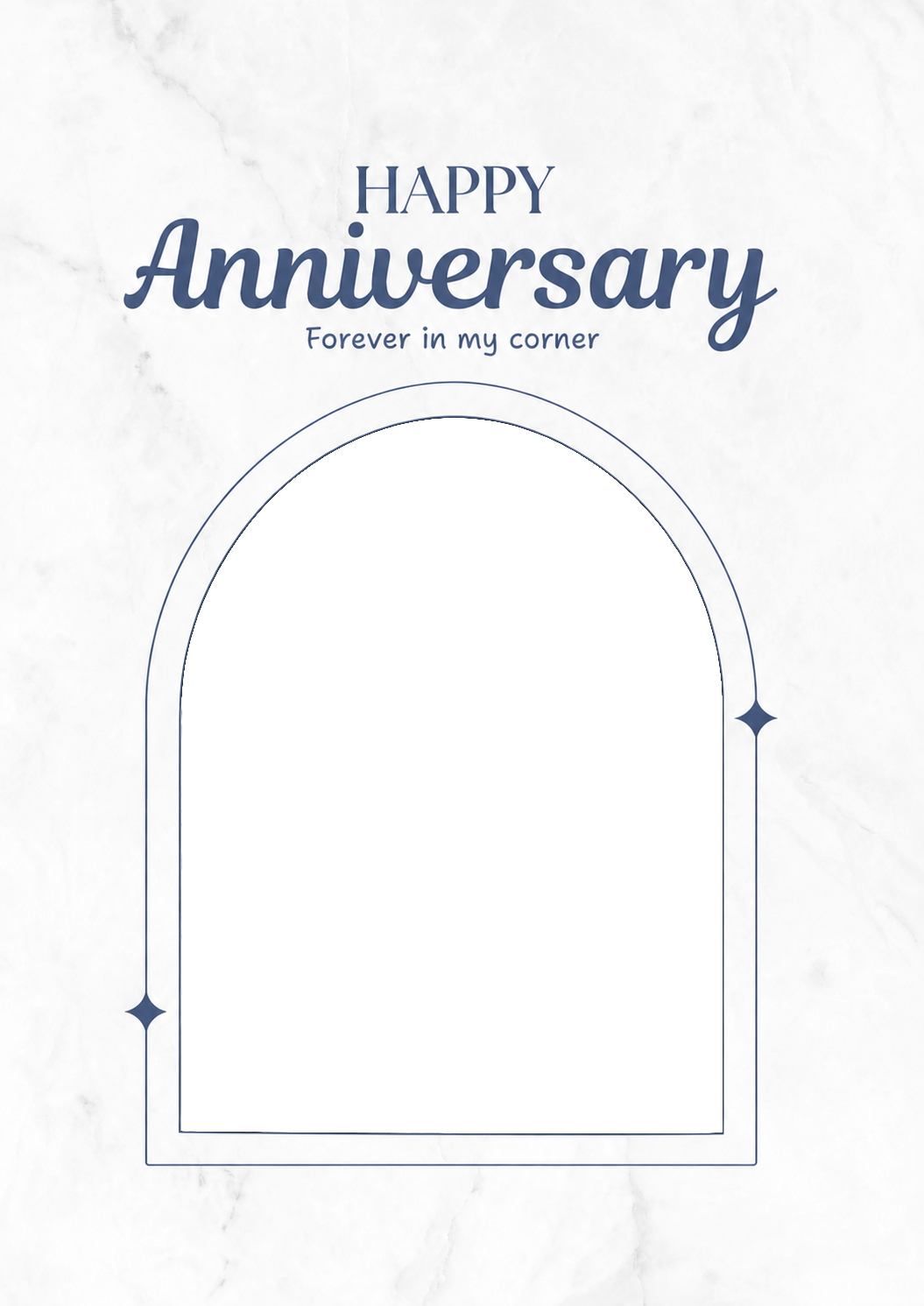 Forever in My Corner Arch Photo Upload Anniversary Card for Her