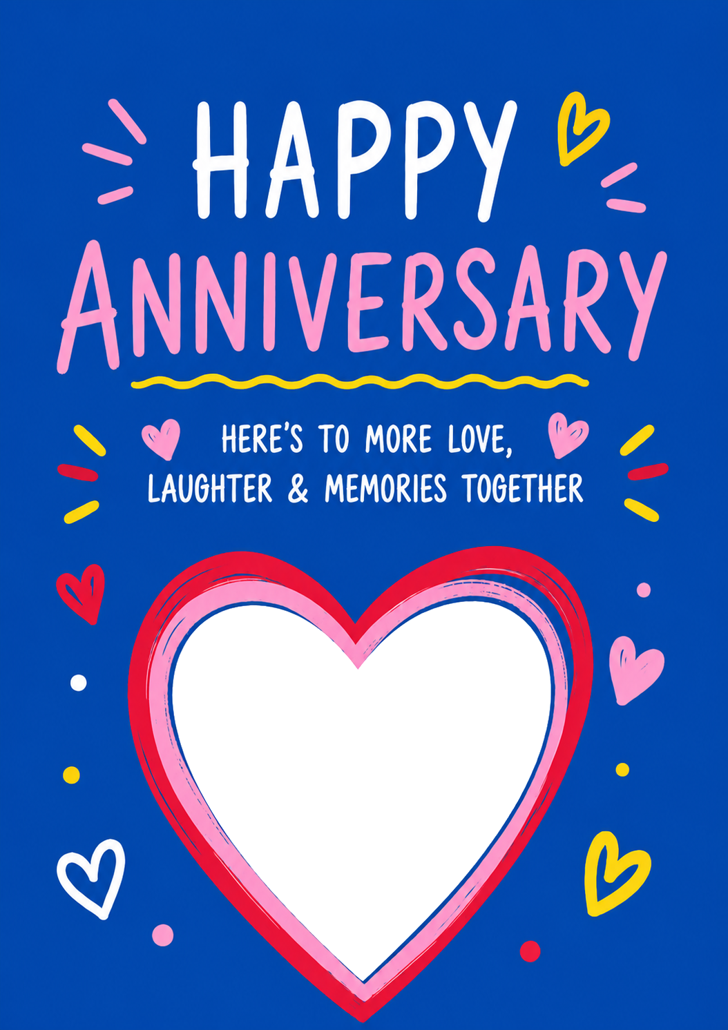 More Love Laughter Memories Photo Upload Anniversary Card