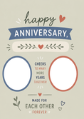 Load image into Gallery viewer, Cheers to Many More Years Together Photo Upload Anniversary Card
