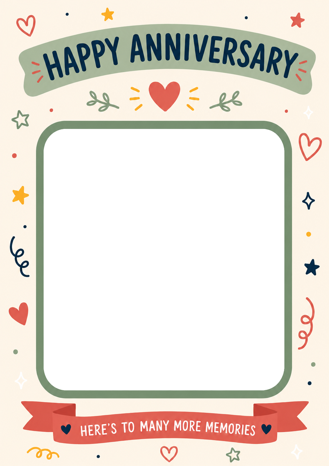 Happy Anniversary Here's to Many More Memories Photo Upload Anniversary Card