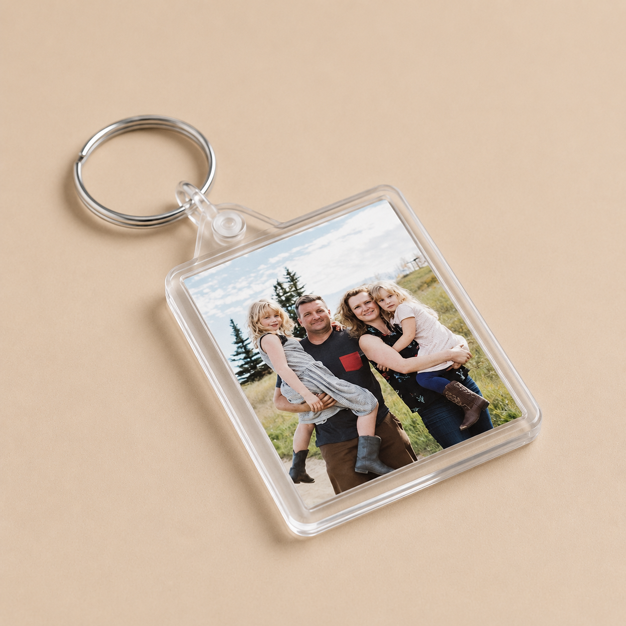 Custom photo keyring