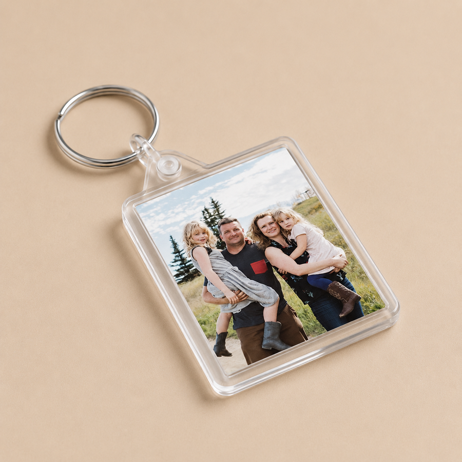Custom photo keyring