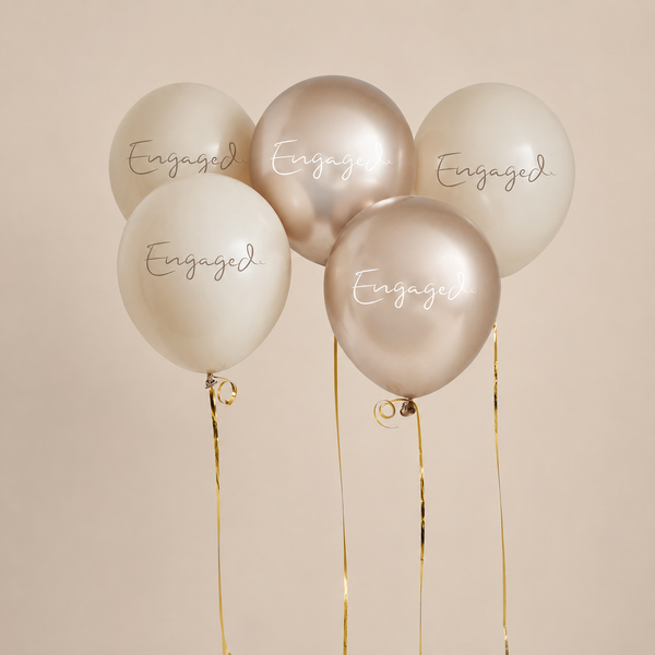 Engaged 12-Inch Latex Balloons - Pack of 5