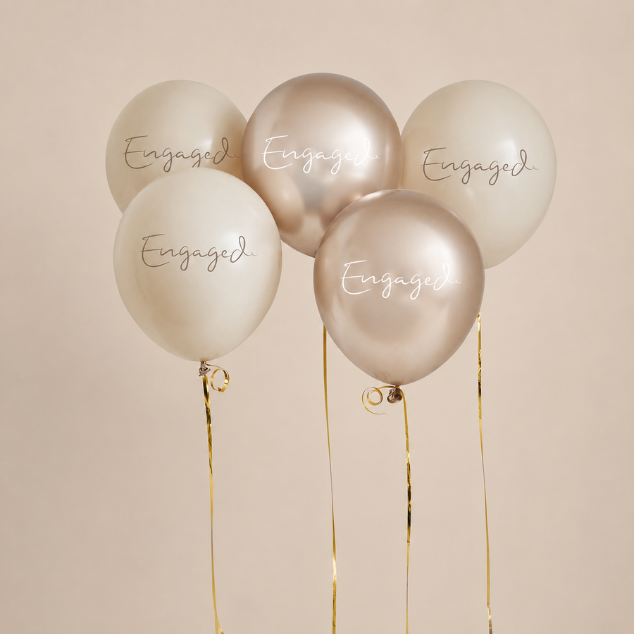 Engaged 12-Inch Latex Balloons - Pack of 5