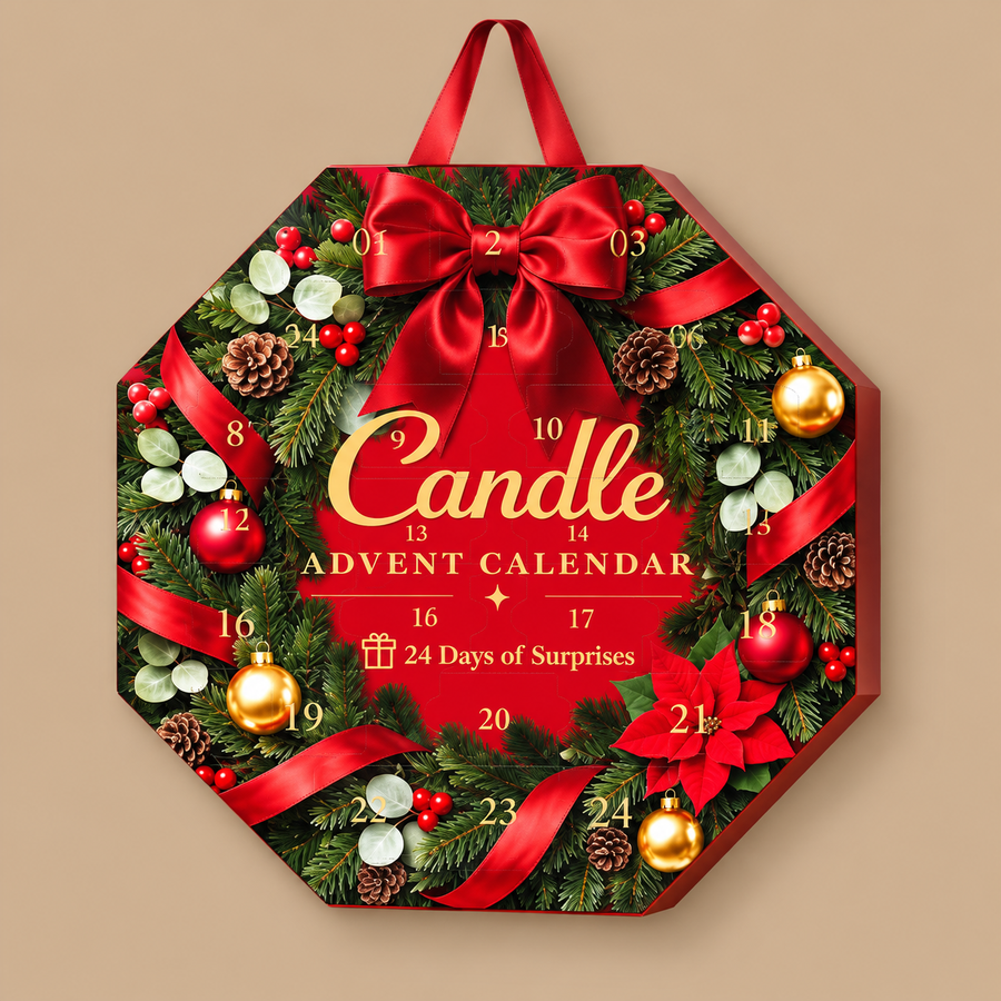 24 Scented Candle Advent Calendar Wreath