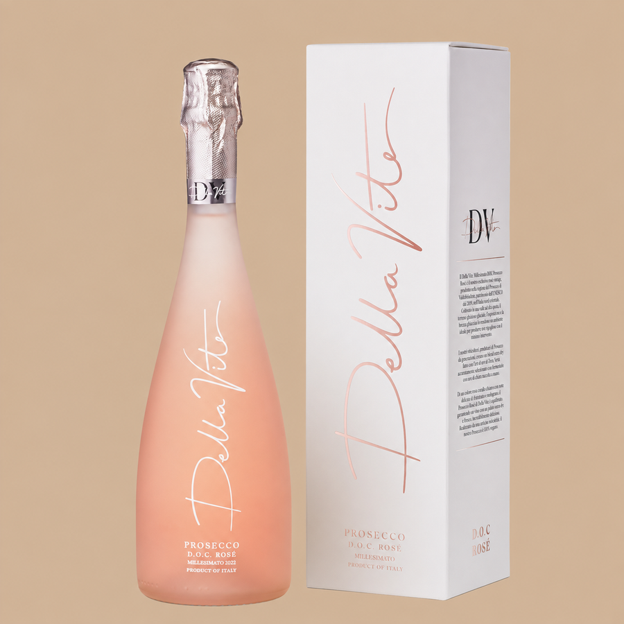 Della Vite Prosecco DOC Rosé Millesimato 75cl Gift Box