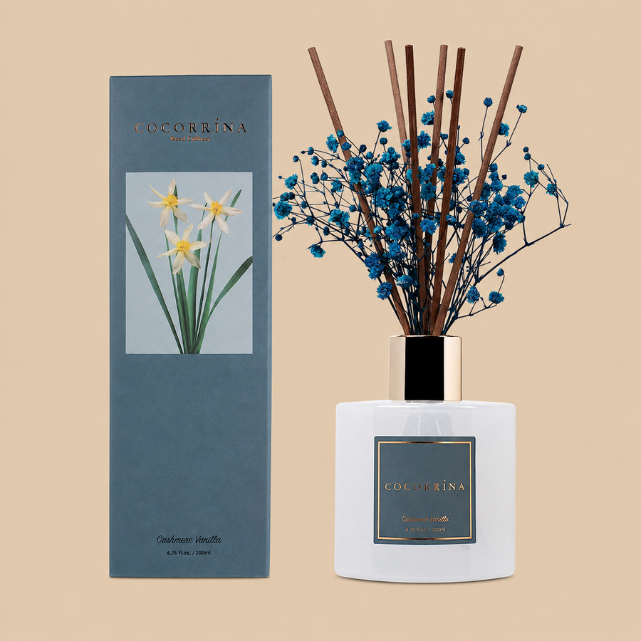COCORRÍNA Cashmere Vanilla Reed Diffuser Set – 200ml
