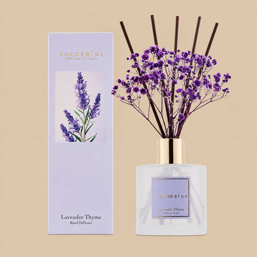 COCORRÍNA Lavender Thyme Reed Diffuser Set – 200ml
