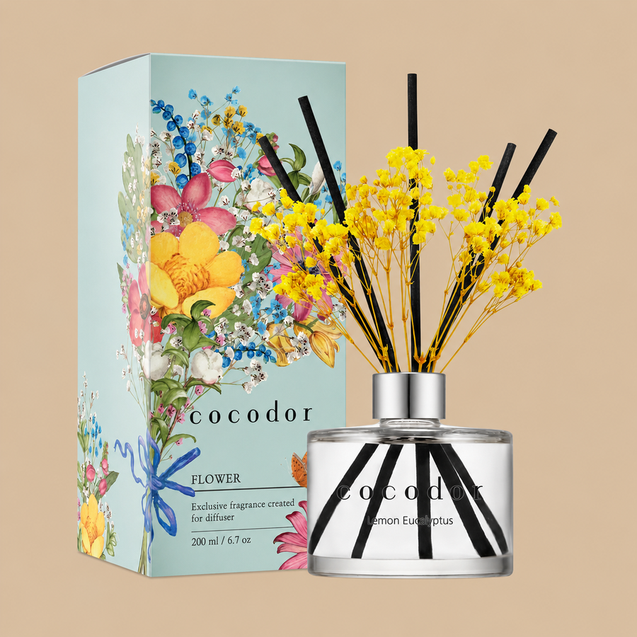 COCODOR Lemon Eucalyptus Flower Reed Diffuser – 200ml