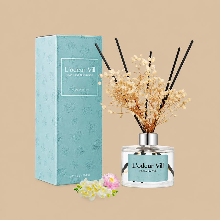 L'odeur Vill Peony Freesia Reed Diffuser Set – 200ml